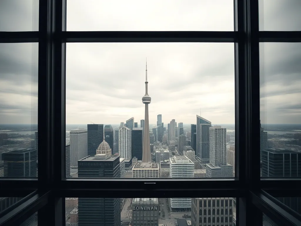 A professional, clean wide-angle shot of the Toronto skyline